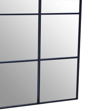 Oriel Grid Wall Mirror With Black Finish