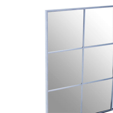 Oriel Grid Wall Mirror With Silver Finis