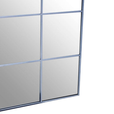 Oriel Grid Wall Mirror With Silver Finis
