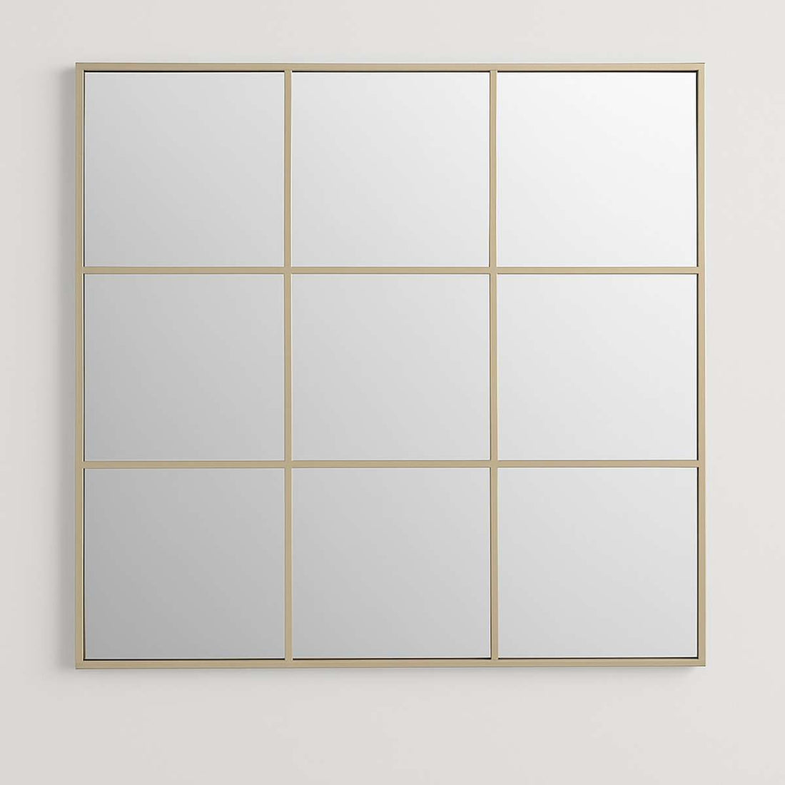 Oriel Grid Wall Mirror With Gold Finish
