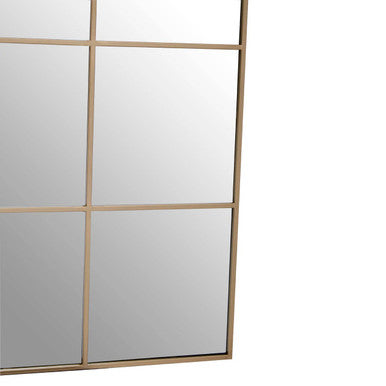 Oriel Grid Wall Mirror With Gold Finish