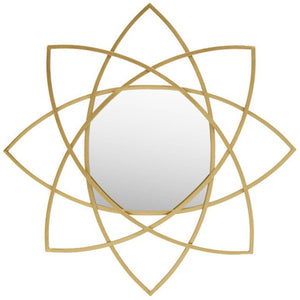 Farran Gold Finish Geometric Wall Mirror