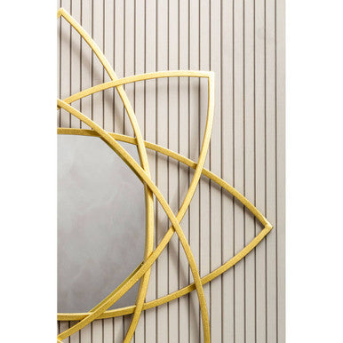 Farran Gold Finish Geometric Wall Mirror