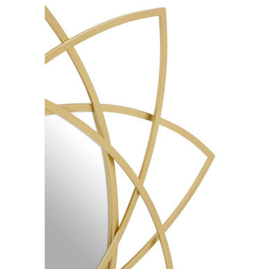 Farran Gold Finish Geometric Wall Mirror