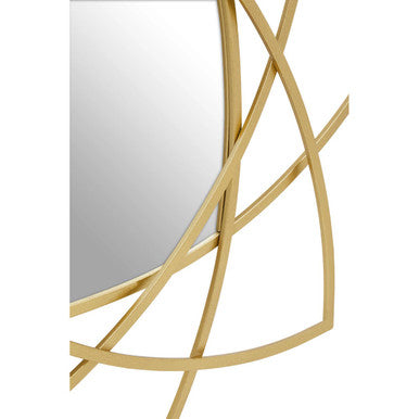 Farran Gold Finish Geometric Wall Mirror