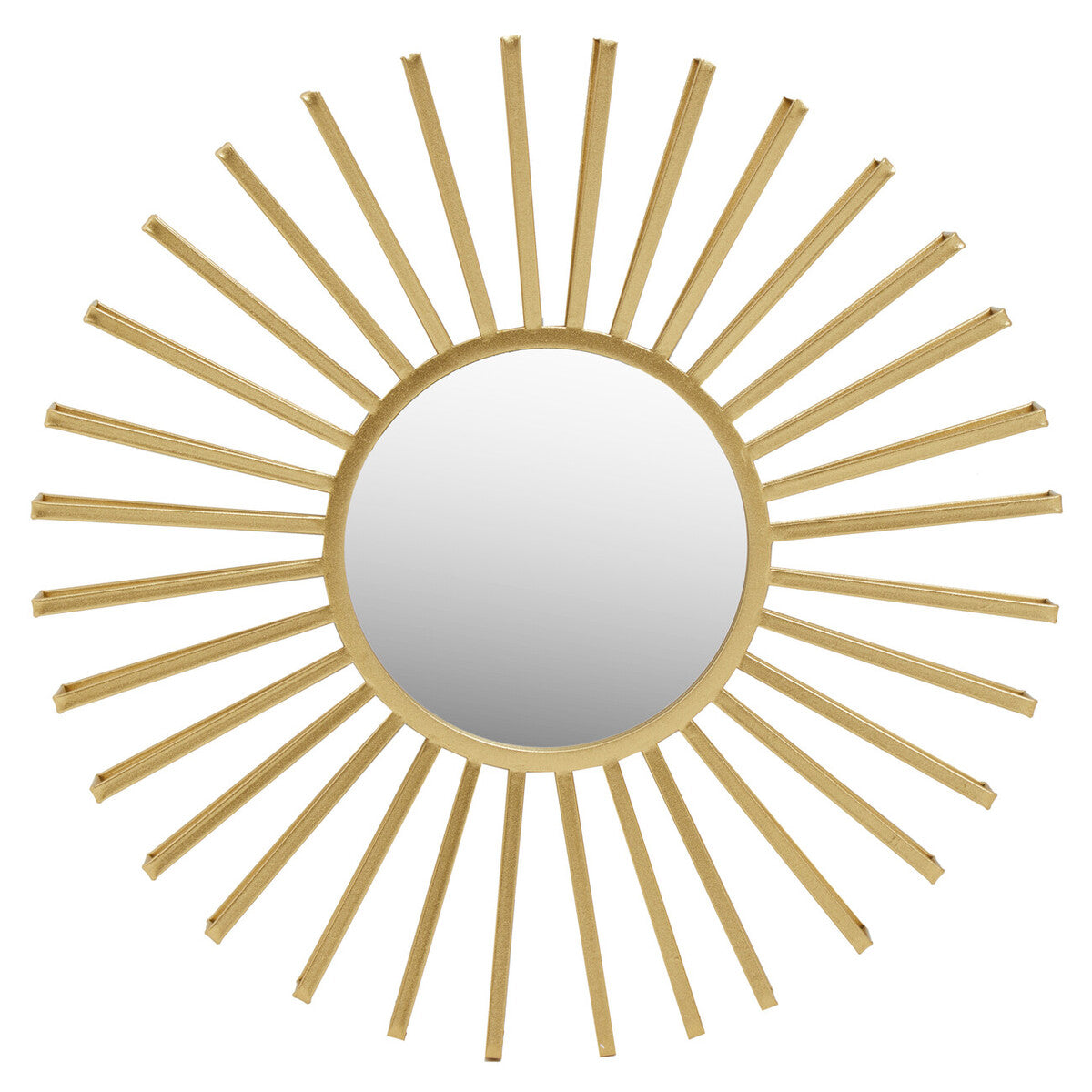 Gold sunburst mirror on a white background