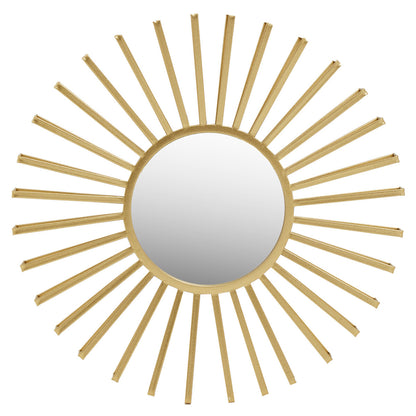 Gold sunburst mirror on a white background