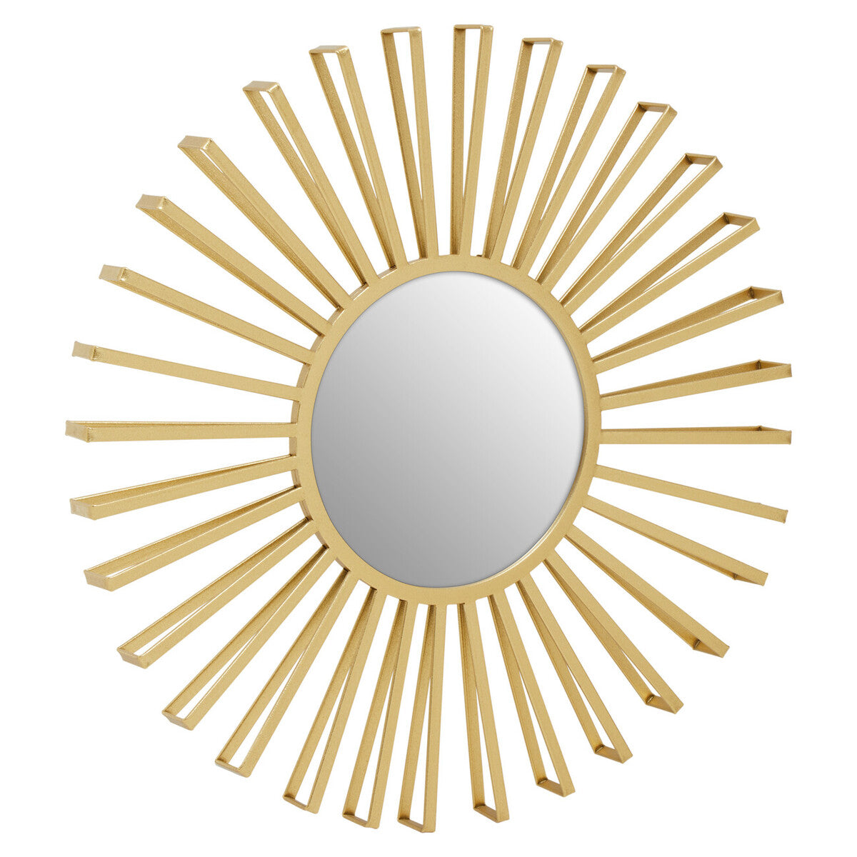 Gold sunburst mirror on a white background