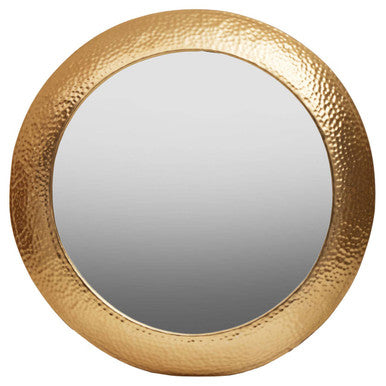Templar Gold Finish Round Wall Mirror