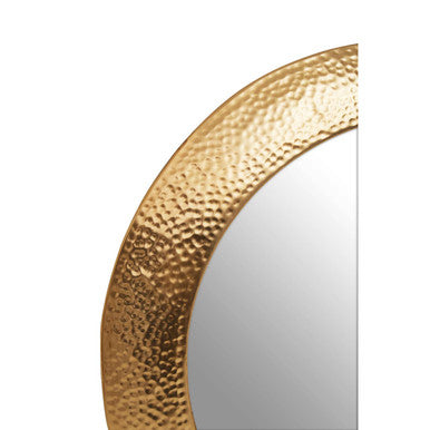 Templar Gold Finish Round Wall Mirror