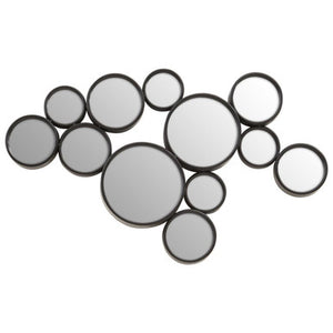 Large Black Multi Circles Wall Mirror | Persephone