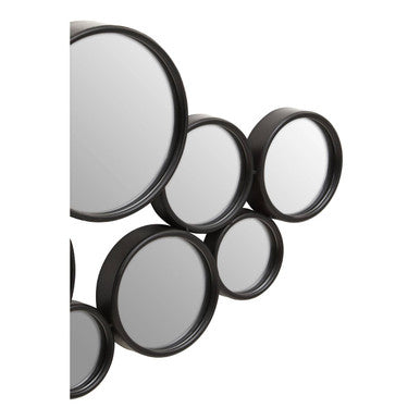 Persephone Large Black Multi Circles Wall Mirror