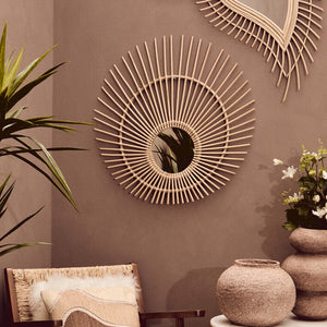 Mataram Natural Rattan Wall Mirror