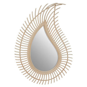 Mataram Teardrop Natural Rattan Wall Mirror