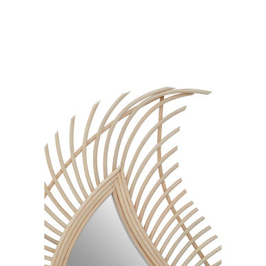 Mataram Teardrop Natural Rattan Wall Mirror