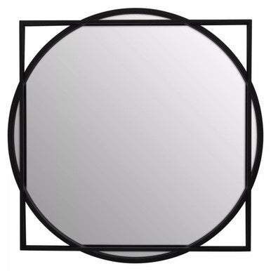 Matera Square Black Wall Mirror