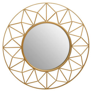 Matera 3D Round Gold Wall Mirror