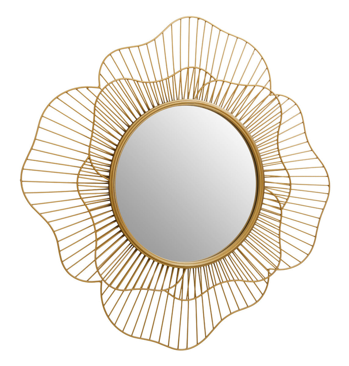 Matera Gold Flower Wall Mirror