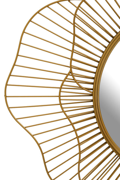 Matera Gold Flower Wall Mirror