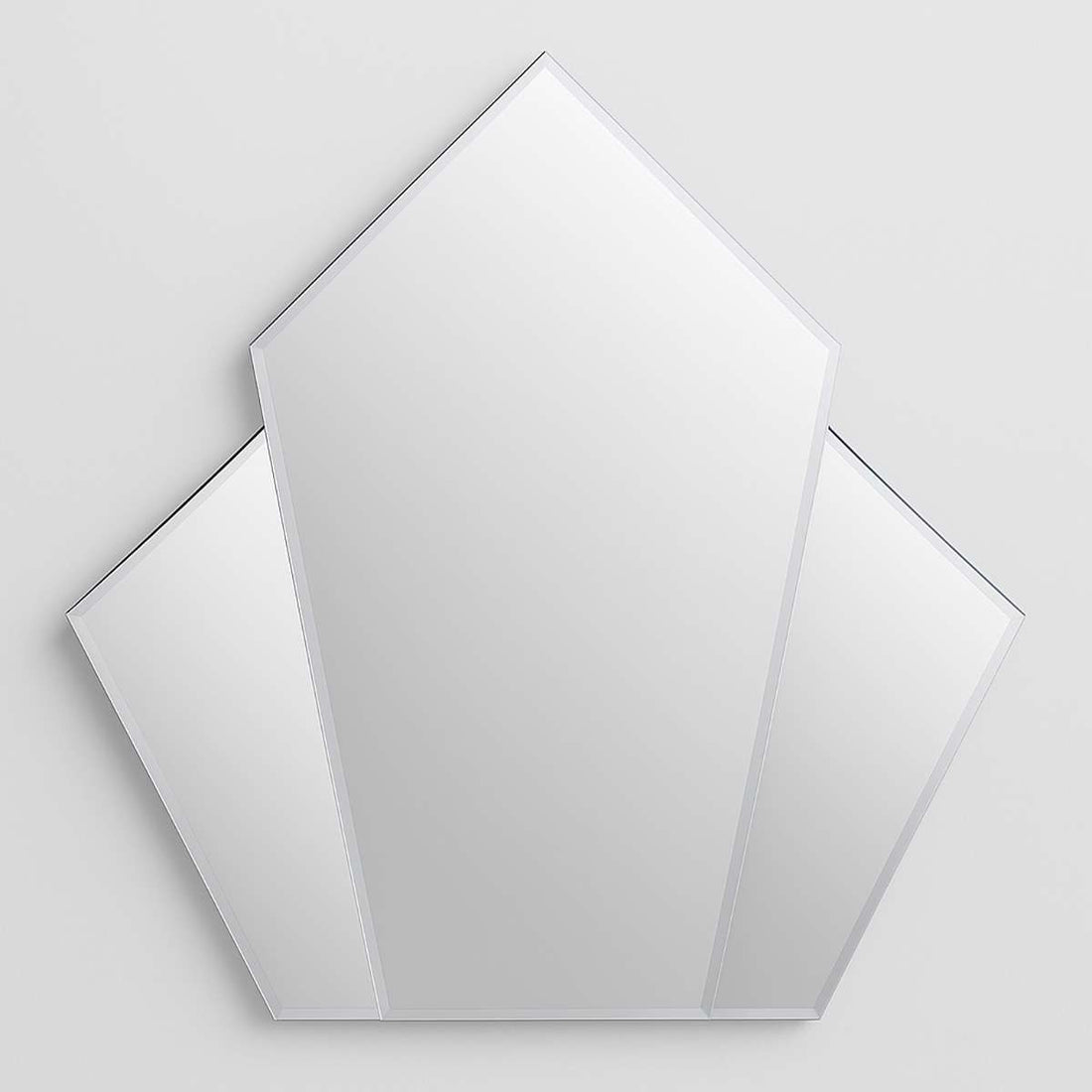 Yula Triangular Wall Mirror With Silver