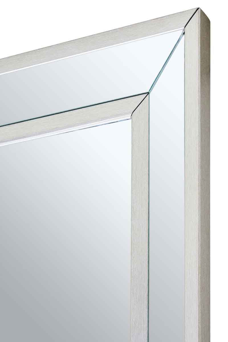 Yula Rectangular Wall Mirror With Silver Finish Frame