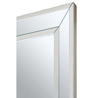 Yula Rectangular Wall Mirror With Silver Finish Frame