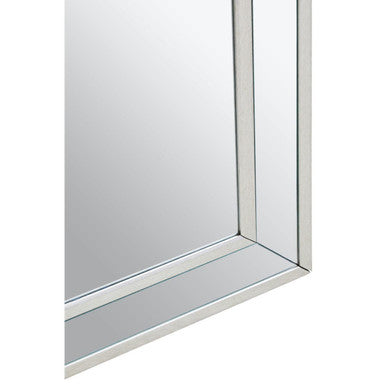 Yula Rectangular Wall Mirror With Silver Finish Frame