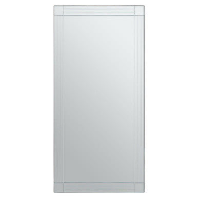 Sana Rectangular Wall Mirror with Linear Detail