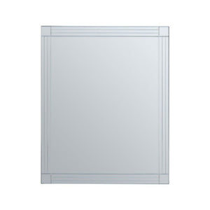 Sana Small Rectangular Wall Mirror with Linear Detail