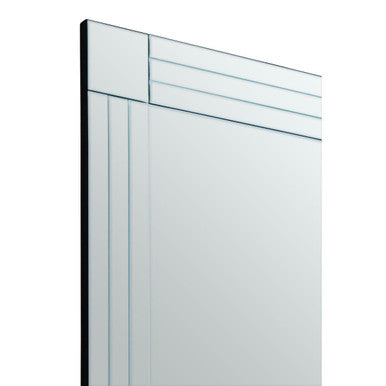 Sana Square Wall Mirror with Linear Detail