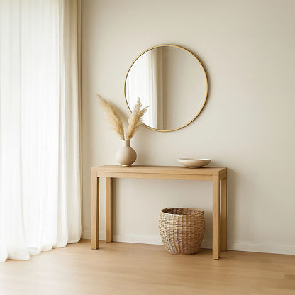 Avento Small Round Gold Wall Mirror