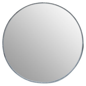 Avento Large Round Silver Wall Mirror
