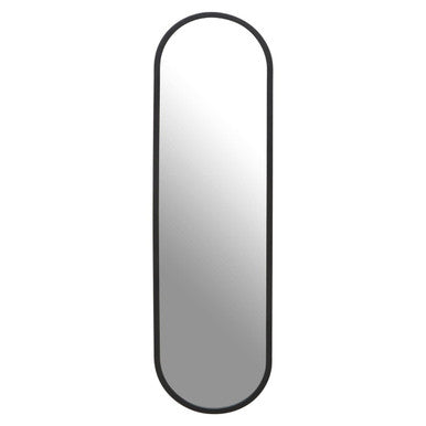 Avento Black Rounded Edge Wall Mirror