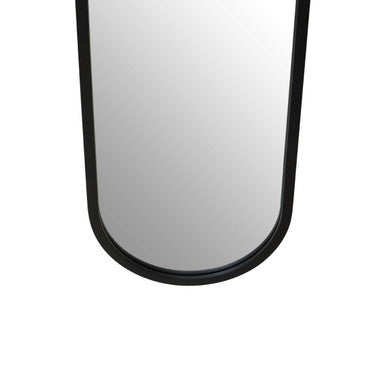 Avento Black Rounded Edge Wall Mirror