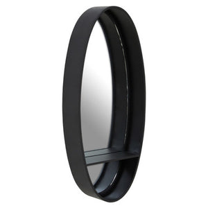 Avento Black Oval Wall Mirror