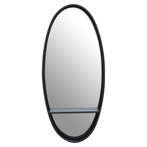 Avento Black Oval Wall Mirror