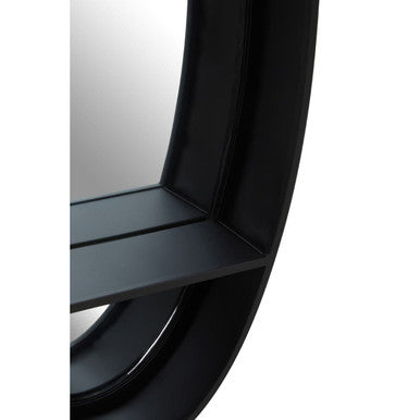 Avento Black Oval Wall Mirror