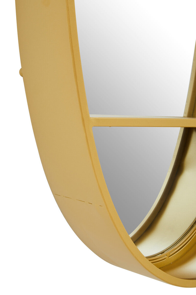 Avento Gold Oval Wall Mirror