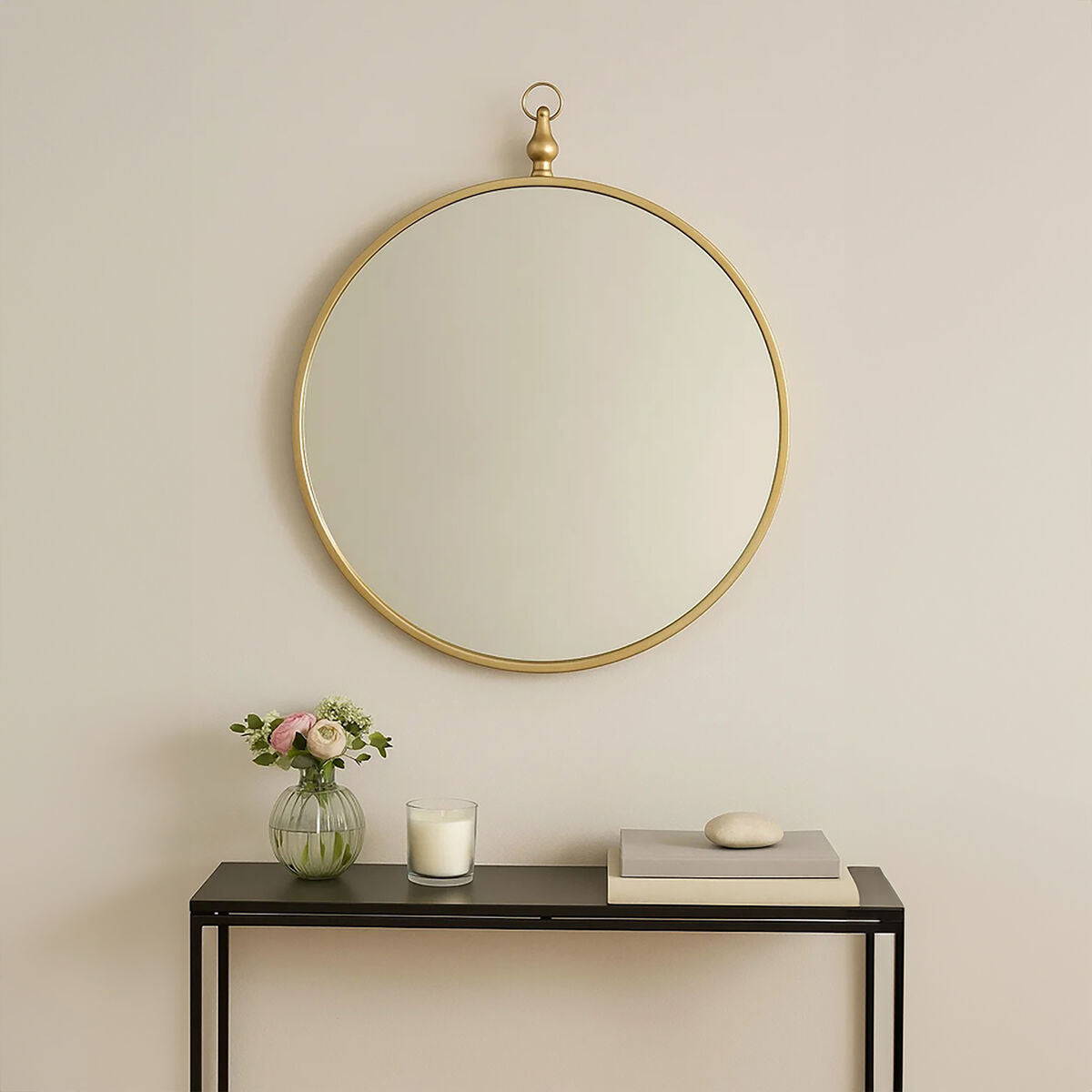 Avento Gold Mirror With Circular Hook