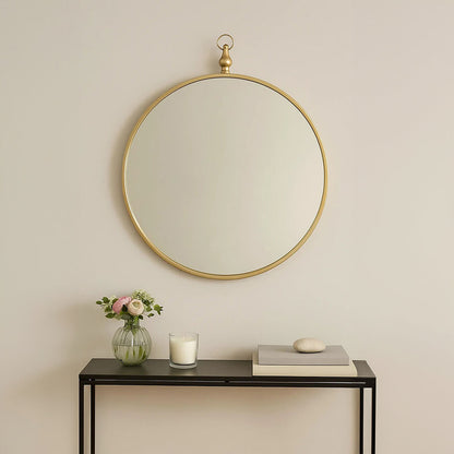 Avento Gold Mirror With Circular Hook