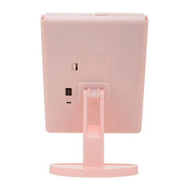 Cassini Tri Fold Pink LED Table Mirror