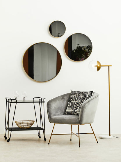 Small Gold Finish Wall Mirror | Cindy