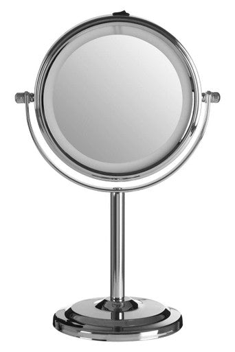 Cassini Chrome Finish Led Table Mirror