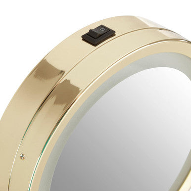 Cassini Gold Finish LED Large Table Mirror