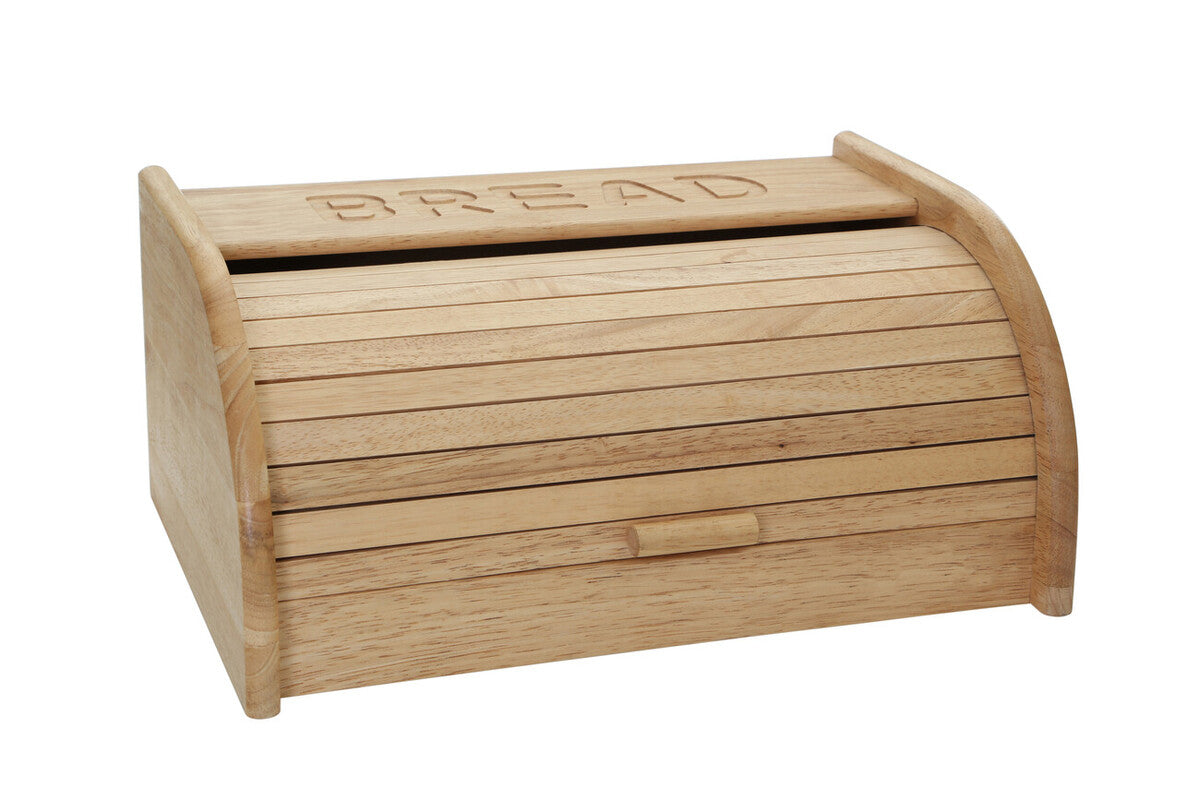 Soka Rubberwood Bread Bin With White Base - Image 3