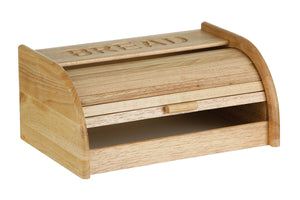 Rubberwood Bread Bin with White Base | Soka