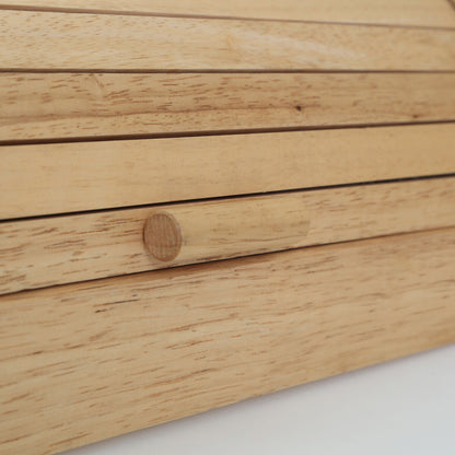 Soka Rubberwood Bread Bin With White Base - Image 4