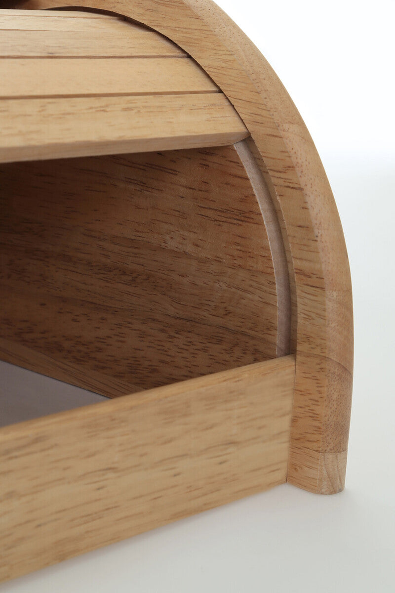 Soka Rubberwood Bread Bin With White Base - Image 6
