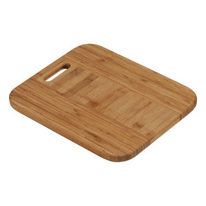 Aleki Natural Bamboo Rounded Edge Chopping and Serving Board with Handle