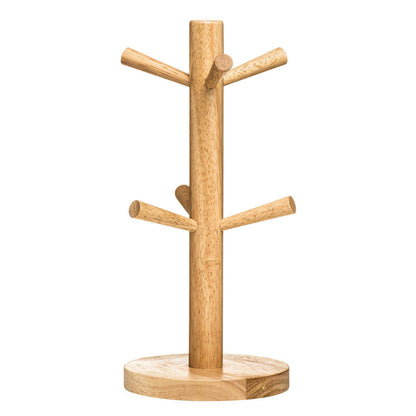 Soka Rubber wood 6 Cup Mug Tree